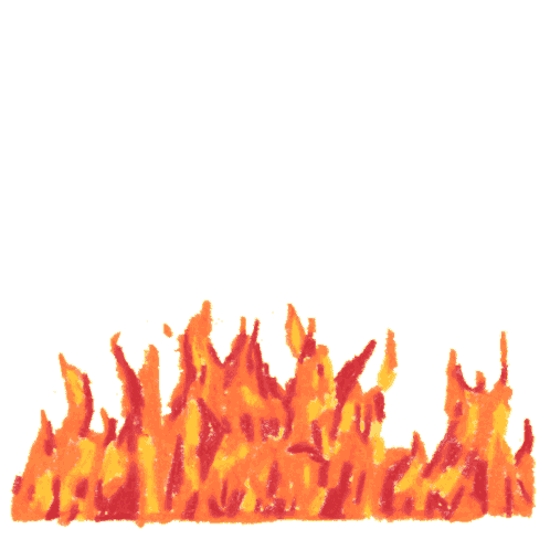 Burning flames animation